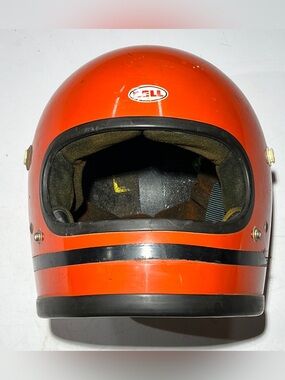 Vintage 1970 BELL STAR Motorcycle Racing Helmet, Snell 70, Size 7